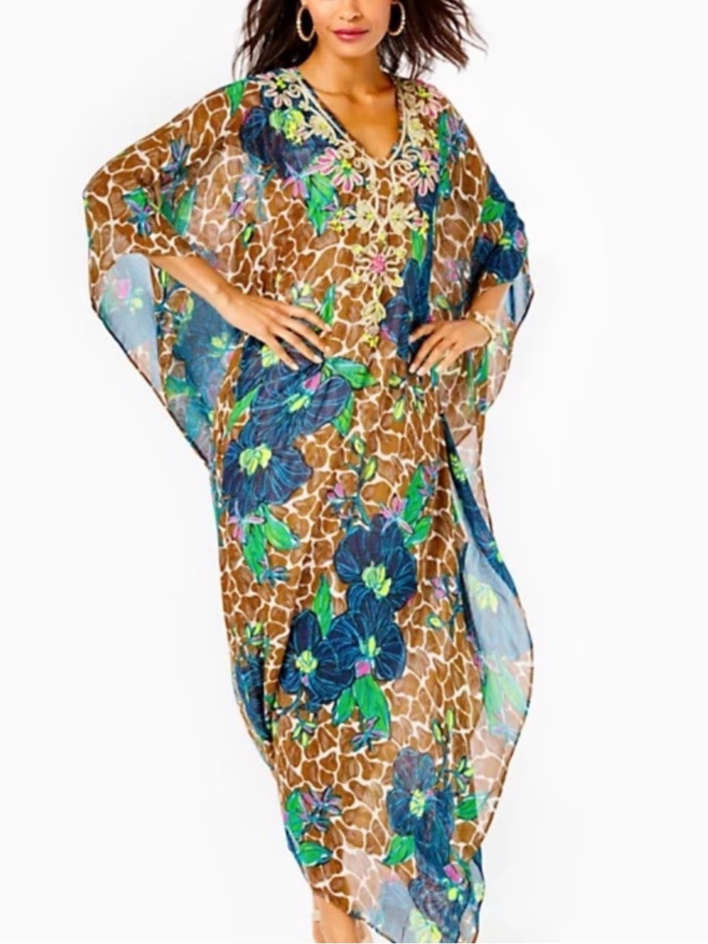 Lilly Pulitzer Rosia Maxi Caftan blooms of paradise